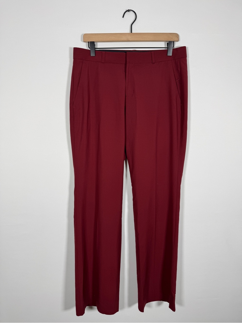 WP139 {Banana Republic} "Logan" Short Brick Red Wool Mid Rise Straight Pants